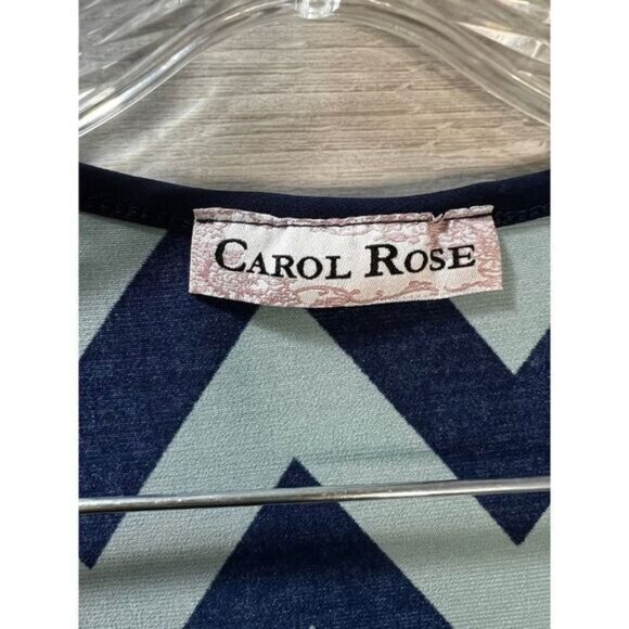Carol Rose Chevron Print Top Size 1X NWOT - Picture 4 of 6